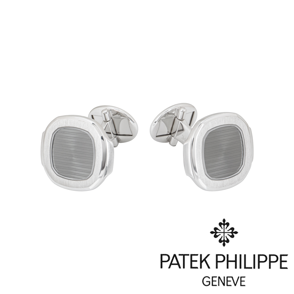 Patek Philippe White Gold Nautilus Cufflinks 205.9057G-010